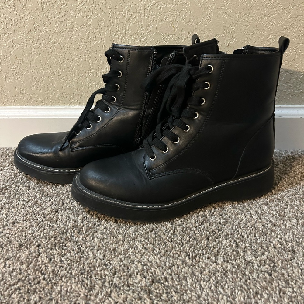 Black Leather Women's Boots